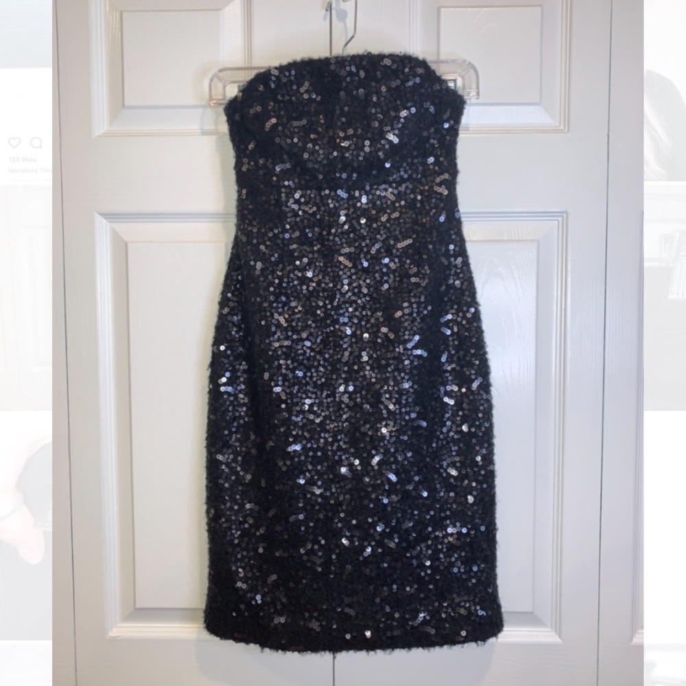 BANANA REPUBLIC Strapless Sequin Mini Dress